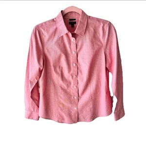 Talbots Pink Button Down Shirt Womens 6P, wrinkle resistant